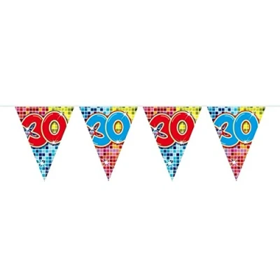 Image of Folat 30th Birthday Mini Blocks Garland 6 meters Multicolor