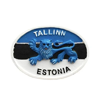 Image of Tallinn Estonia 3D Refrigerator Magnet Souvenir Resin Collection, Fridge Gift Magnetic Sticker Home Kitchen Decoration
