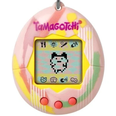 Image of Bandai Tamagotchi Original Art Shell Cyber Pet 90s Adults and Kids Toy with Chain Retro Virtual Pets are Great Boys Girls Toys or Gifts for Ages 8+