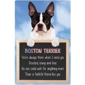 Image of Faithful Friends BOSTON TERRIER 3D SIGN