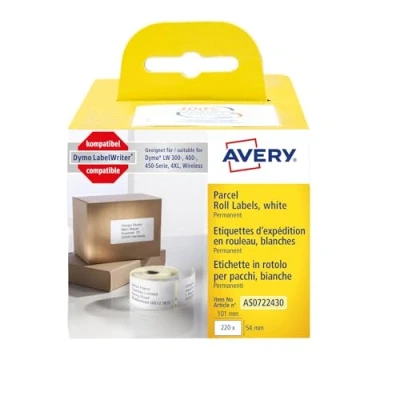 Image of Avery Zweckform Dymo LabelWriter Compatible with 0722430 White 220 Items 101 x 54 mm AS0722430