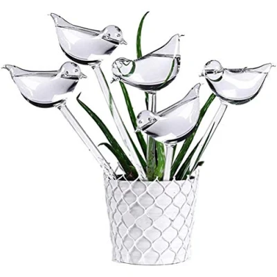 Image of 5 Pcs Bird Shape Plant Waterer Plastic Watering Globes Self Bulbs Large Garden Stakes Automatic Irrigation Device for Indoor Outdoor Plants