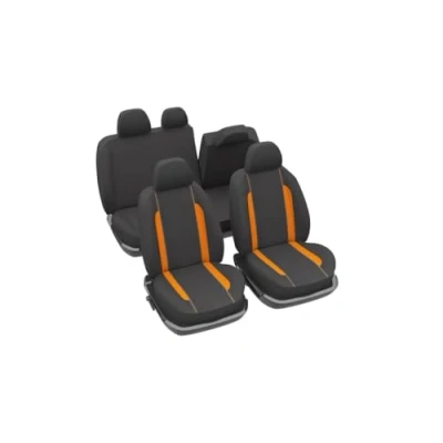 Image of DBS 1012868 Car Seat Covers Universal Non Slip Wipe Clean Orange
