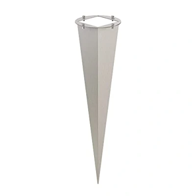Image of ledscom.de Garden Ground Spike, for Pillars, Stainless Steel, 40cm, 11 x 11cm, Socket Pillar, Socket, Outdoor, Power, Supply, mounting,
