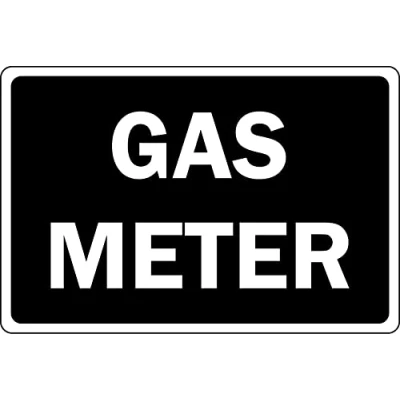 Image of Gas Meter sign Self adhesive sticker (150mm x 100mm)
