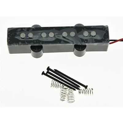 Image of KAISH Black 4 String J Bass Style Alnico V Bridge Pickups 60s Vintage Sound Pickup for Jazz