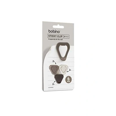 Image of Bobino Sticky Clip 6 Pack Neutral Colours