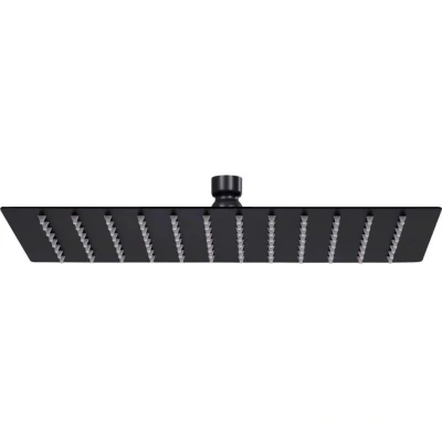 Image of vidaXL Rain Shower Head Stainless Steel 30x20 cm Rectangular Black