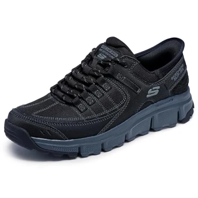 Image of Skechers Men&#039;s Summits at Hands Free Slip in Sneaker, Black/Charcoal, 11