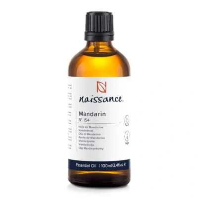 Image of Naissance Cold Pressed Mandarin (Citrus Nobilis) Essential Oil (No. 154) 100ml Pure, Natural, Cruelty Free, Vegan &amp; Undiluted for Aromatherapy, Massage Blend, Humidifiers Diffusers