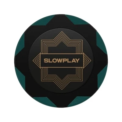 Image of SLOWPLAY Nash Clay Poker Chips, 14 Grams Heavyweight Composite, 40mm Large Chips in Bulk, Pack of 50 Green Without Denomination