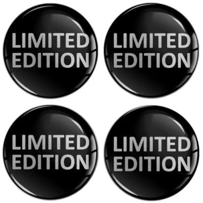 Image of SkinoEu 4 x 50mm Domed 3D Wheel Rims Center Stickers For Centre Hub Trim Caps Limited Edition Auto Moto Car Logo Badge A 6650