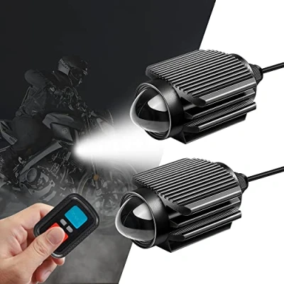 Image of VSYSTO Motorcycle Headlight Spotlights Waterproof Additional Lights LED Driving Light Auxiliary Fog for Truck Bike Off Road 2Pcs