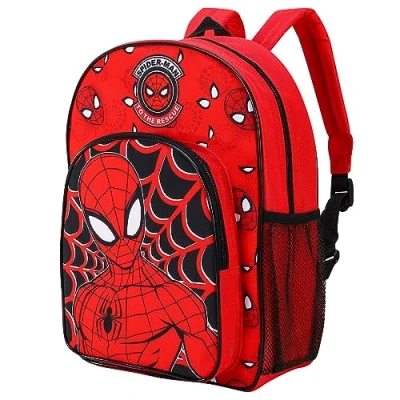Image of Spiderman Kids Childrens Premium Backpack School Rucksack Travel Bag Boys Girls with side mesh pocket and front zipped