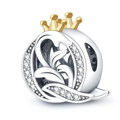Image of TINSLO 925 Sterling Silver Charms Beads Initial Q Letter for Pandora Bracelet, Dangle Pendant Necklace and Bracelet Jewelry Gifts Women Girls