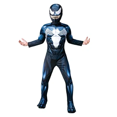 Image of Rubie&#039;s 702761L Marvel Spider Man Venom Deluxe Costume, Boys, Multicolour, 9 12 Years