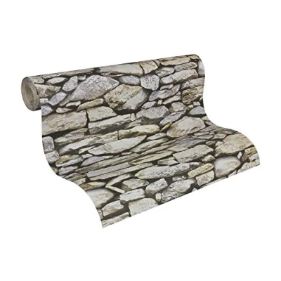 Image of A.S. Creation 95820 2 10.05 x 0.53 m Stone Wallpaper Natural