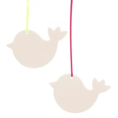 Image of Baker Ross AX829 Craft Bird Decorations Pack of 5, Design our own Ceramic Hanging Arts and Crafts for Kids