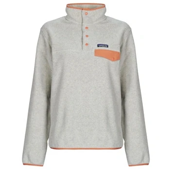 Image of Patagonia Synch SNAP Fleece jumper, Women&#039;s, Size: Small, Oatmeal heather/heirloom peach