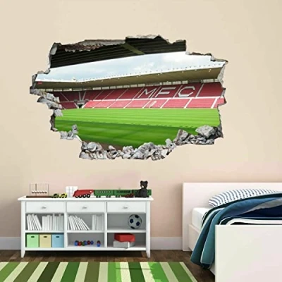 Image of 3D Wall Stickers Middlesbrough Stadium Football Art Decorative Removable DIY Vinyl Decals Living Room, Bedroom Mural 80X125cm