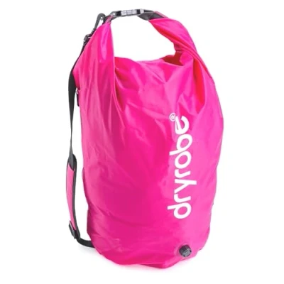 Image of Dryrobe® Travel Compression Bag Large Compact Waterproof for &amp; Sports Storage Wet Bags Swimming/Surfing/OCR Stuff Sack Clothes with Roll Up Closure 33 L Pink