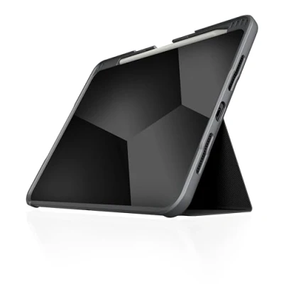 Image of STM Goods Dux Plus Protective Case Compatible with Apple iPad Pro 13 Inch (2024 M4) Black/Transparent (Apple Pencil Holder, Military Standard, Water Repellent, Stand Function, Wake/Sleep)