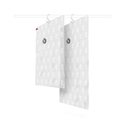 Image of Compactor Set of 2 Vacuum Storage Covers to Hang, Espace Plus Series, S and L, Transparent, RAN3253, LLDPE + NYLON, Assorted Size