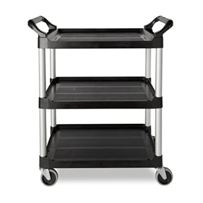 Image of Rubbermaid Commercial Products Utility Service Cart Black FG342488BLA