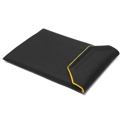 Image of CushCase Sleeve Case for Apple MacBook Air 15 inch Laptop Everyday Canvas (Black/Ochre)