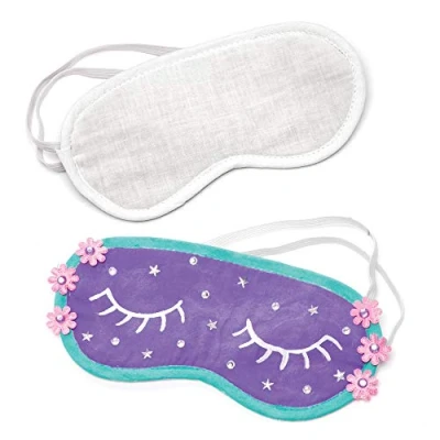 Image of Baker Ross AW329 Fabric Eye Pack of 3, Kit, Canvas Masks for Kids to Decorate and Wear Party&#039;s or Dressing Up, Solid, Calico, S
