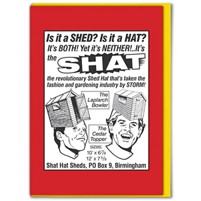 Image of Brainbox Candy Official Viz Advert Birthday Card Hilariously Funny &#039;Shat&#039; Cheeky Alternative Humour For Him Her Men Women Friend Mates Sold
