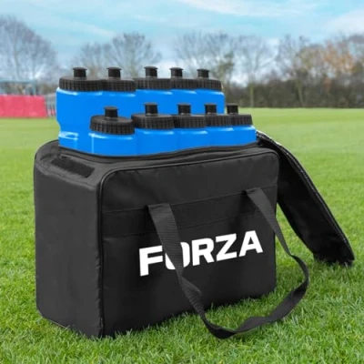 Image of FORZA 10 Water Bottles (750ml) &amp; Carry Bag Set │ 10x Bottle Capacity │Must Have Travel Essentials (Blue)