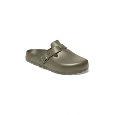 Image of Birkenstock Boston Narrow Unisex Clogs, Size: 7, Khaki Synthetics