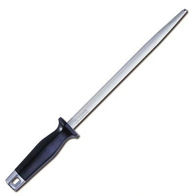 Image of F. DICK Cooking Sharpening Steel 25 cm (Ergonomic Handle, Steel, Surface Hardness Over 65 HRC, Grinding Tool for Chef&#039;s Knives) 76541250, Grey