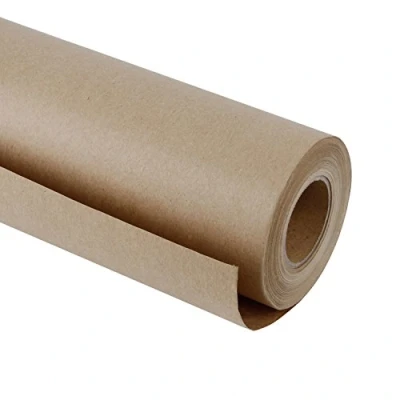 Image of RUSPEPA Brown Kraft Paper Roll 91.4 cm x 30 m Recyclable Perfect for Gift Wrapping, Craft, Packing, Floor Covering, Dunnage, Parcel, Table Runner