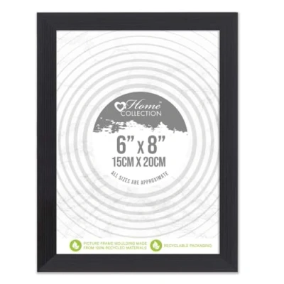 Image of Design GROUP Black Ribbed Freestanding Wall Mount Picture Photo Frame, 15 x 20cm
