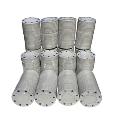 Image of 300 X POKER ROULETTE CASINO CHIPS SUITED DESIGNS IN 6 COLOURS (White)