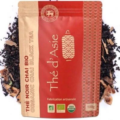 Image of Khla Organic Chai Tea 100g Ceylon Black Loose Leaf Spicy Asian Masala Origin Sri Lanka Herbal &amp; Infusion