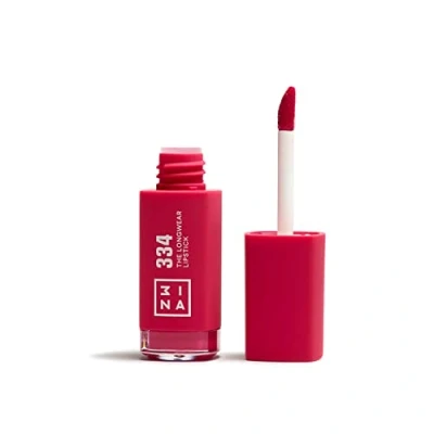 Image of 3INA MAKEUP the Longwear Lipstick 334 Vivid pink Long Lasting Matte with Hyaluronic Acid to Moisturise Lips Highly Pigmented Liquid Vegan Cruelty Free