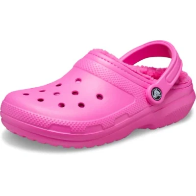 Image of Crocs Unisex Classic Lined Clog, Electric Pink Pink, 1 UK Men/ 2 Women