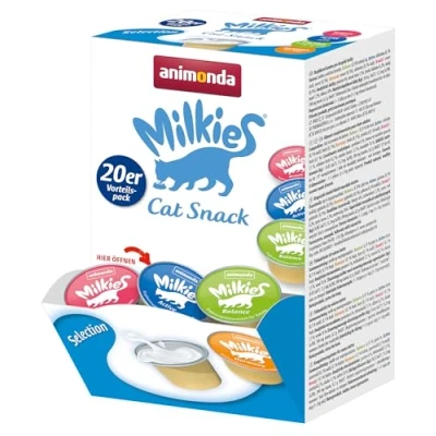 Image of animonda Milkies Power, cat milk portions, selection, 20 cups at 15g