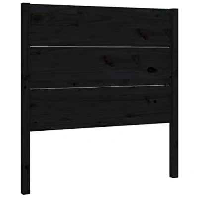 Image of Headboard Black 96x4x100 cm Solid Wood Pine
