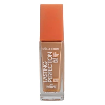 Image of Collection Cosmetics Lasting Perfection Matte Foundation, Full Coverage, Anti Ageing Effect, 12W Toffee Warm 27ml