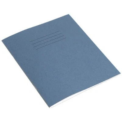 Image of Rhino Stationery Exercise Book 8 X 6.5 48 Page 8mm Lined with Margin Dark Blue Learning Resources School Books Pack of 10, VEX342 202