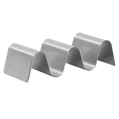 Image of Taco Taxi Server 2 3 Tacos Stainless Steel Wire Holder for Holding and Serving