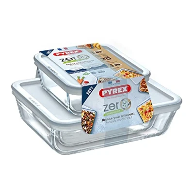 Image of Pyrex Zero Cook &amp; Freeze Food Storage Canisters, Set of 3