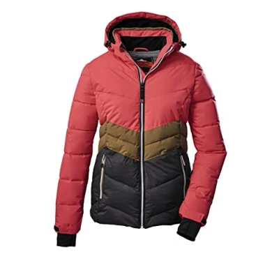 Image of Killtec Women&#039;s Ksw 1 Wmn Ski Qltd Winter Jacket in Down Look with Zip Off Hood and Snow Guard