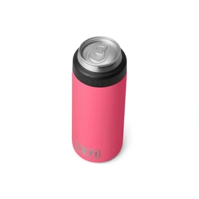 Image of YETI Rambler Colster Slim, Stainless Steel Can Insulator, Tropical Pink, 250 ml
