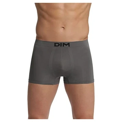 Image of DIM Pack of 2 Unno Basic Seamless Boxer Briefs D05HH for Men Gray black