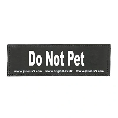 Image of Interchangeable Patches, 1 pair, Do Not Pet, Size: Large, Black